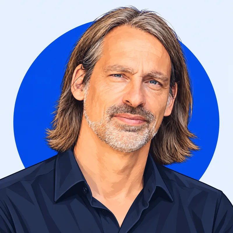 Illustriertes Porträt von Richard David Precht