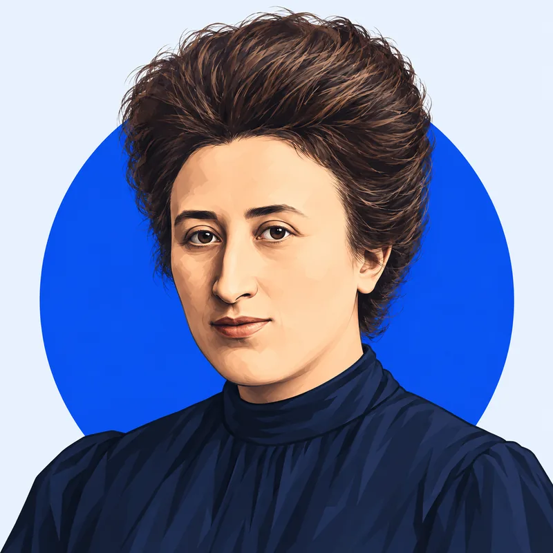 Illustriertes Porträt von Rosa Luxemburg