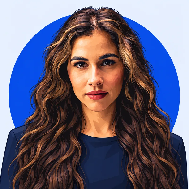 Illustriertes Porträt von Sarah Engels