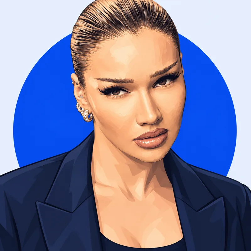 Illustriertes Porträt von Shirin David