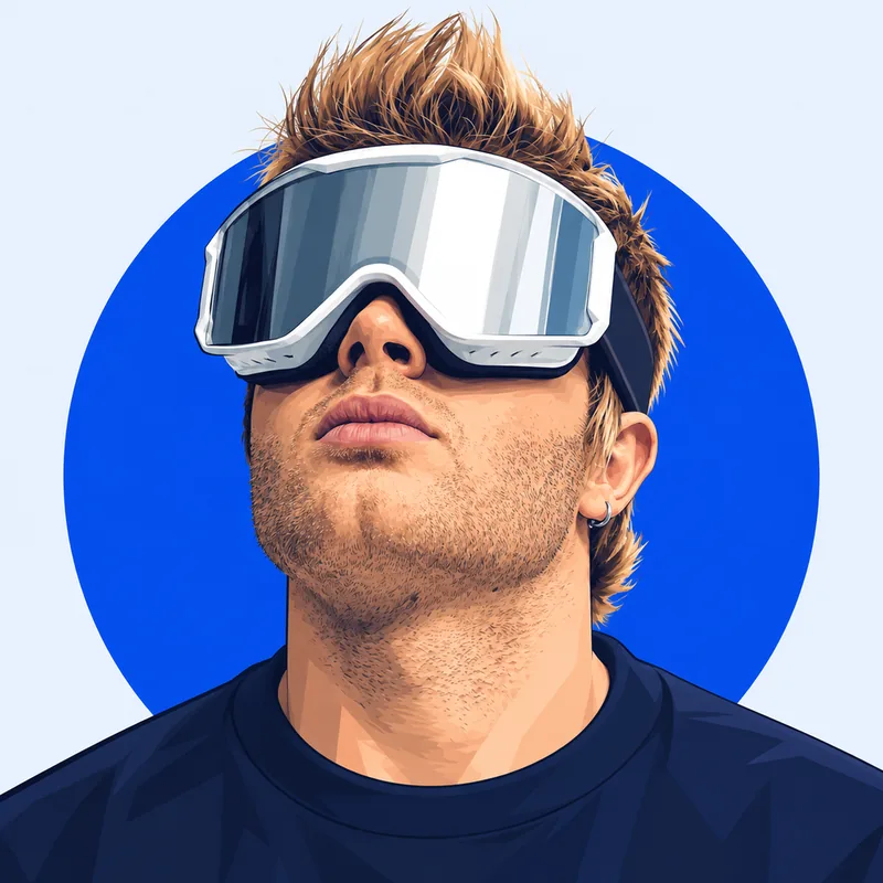 Illustriertes Porträt von Ski Aggu