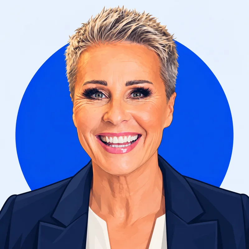 Illustriertes Porträt von Sonja Zietlow
