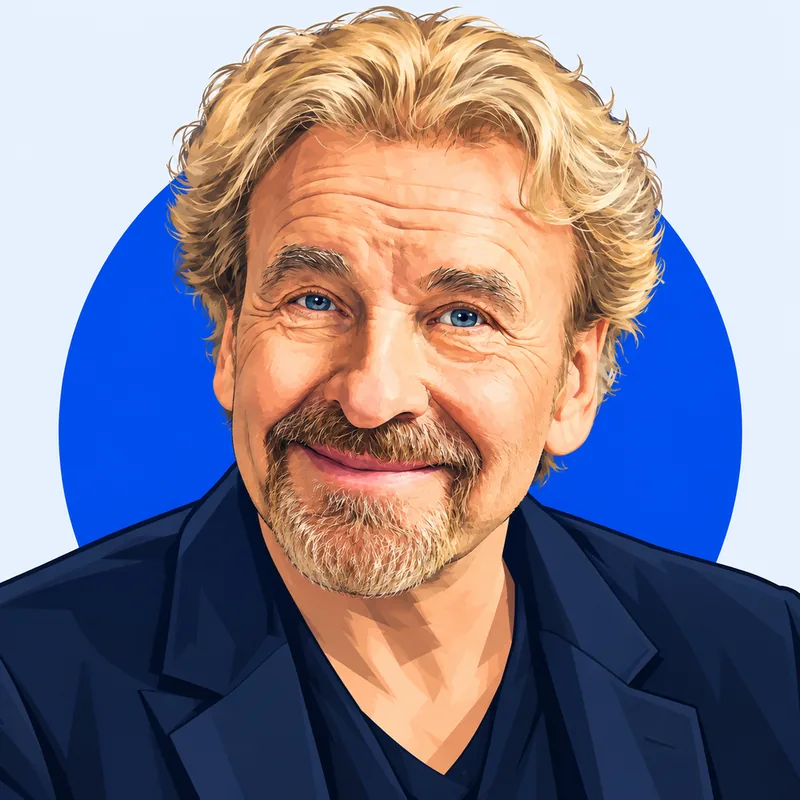 Illustriertes Porträt von Thomas Gottschalk