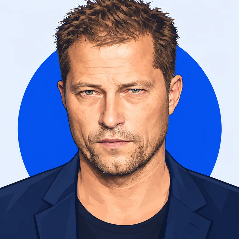 Illustriertes Porträt von Til Schweiger