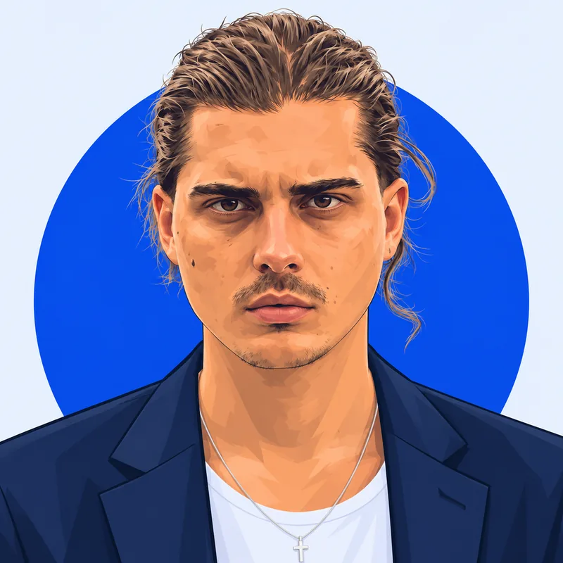 Illustriertes Porträt von Tim Kühnel