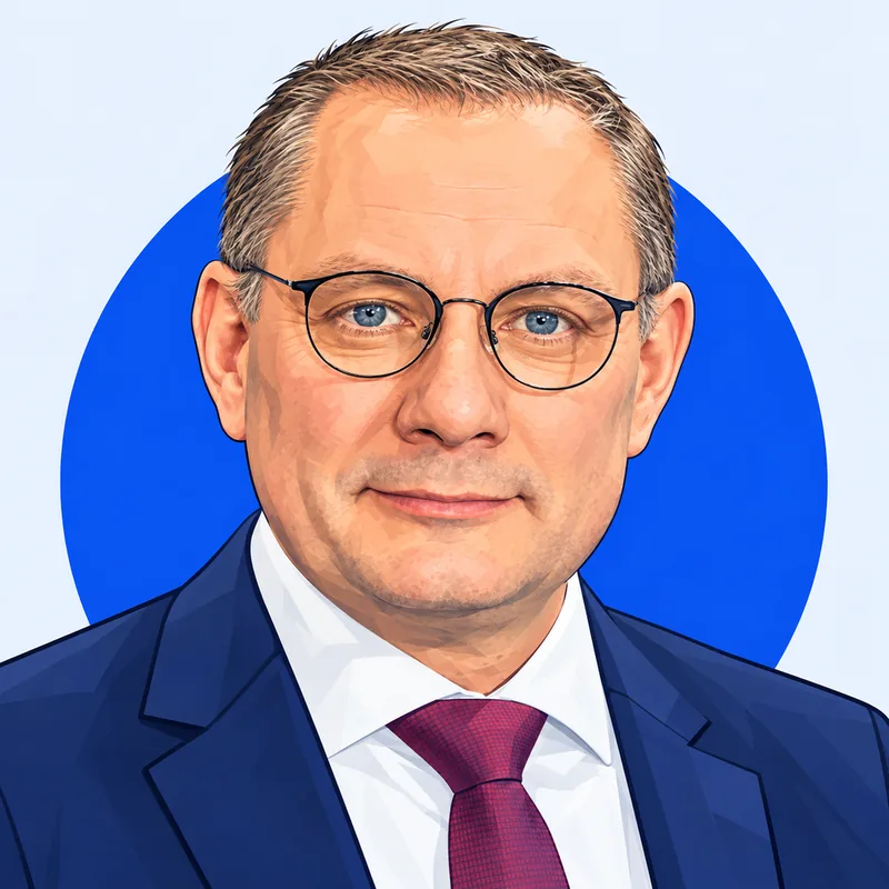 Illustriertes Porträt von Tino Chrupalla
