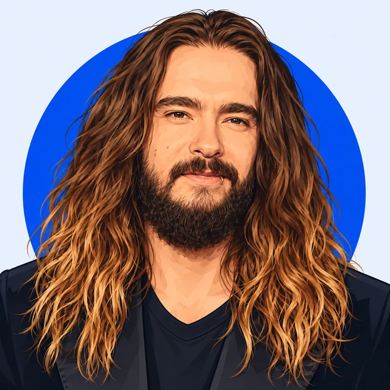 Illustriertes Porträt von Tom Kaulitz