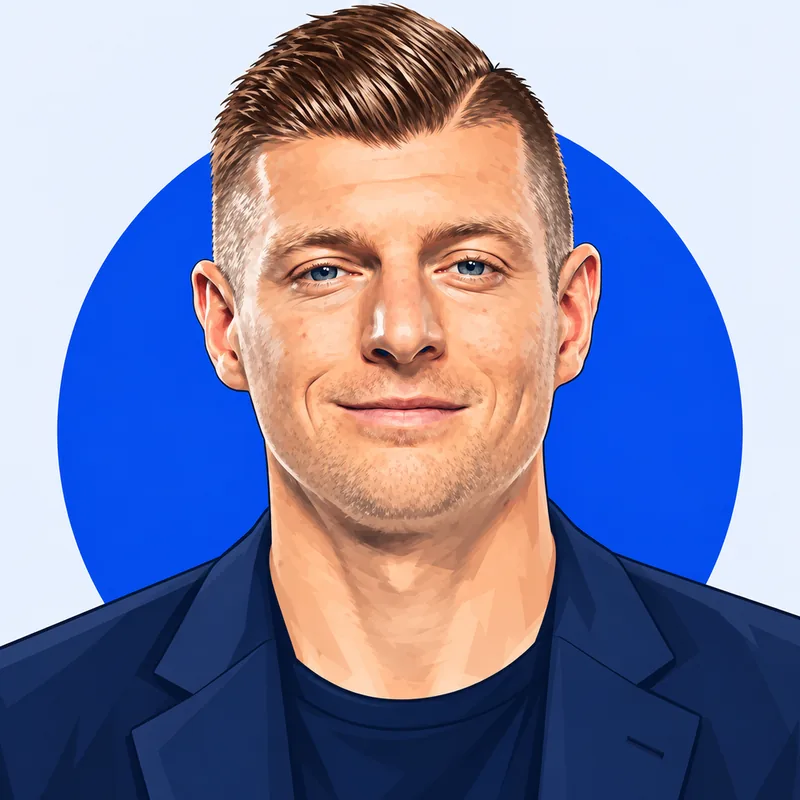 Illustriertes Porträt von Toni Kroos