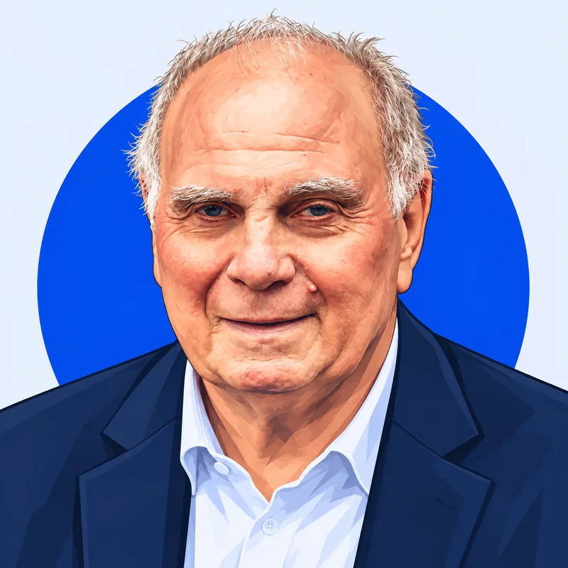 Illustriertes Porträt von Uli Hoeneß