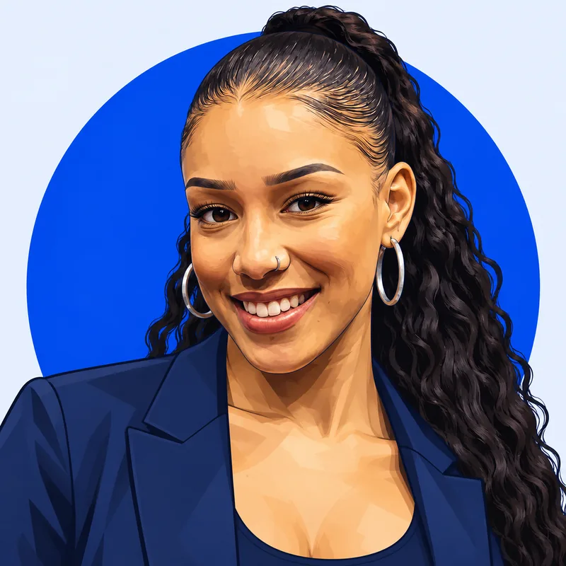 Illustriertes Porträt von Vanessa Nwattu
