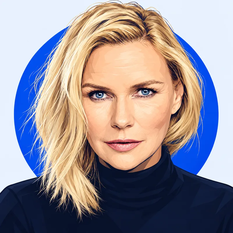 Illustriertes Porträt von Veronica Ferres