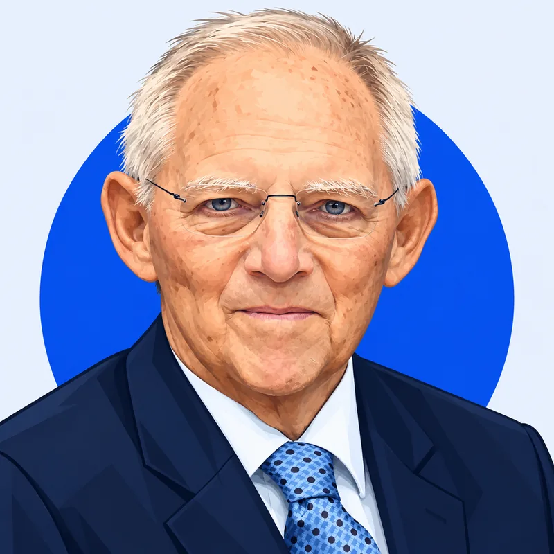Illustriertes Porträt von Wolfgang Schäuble